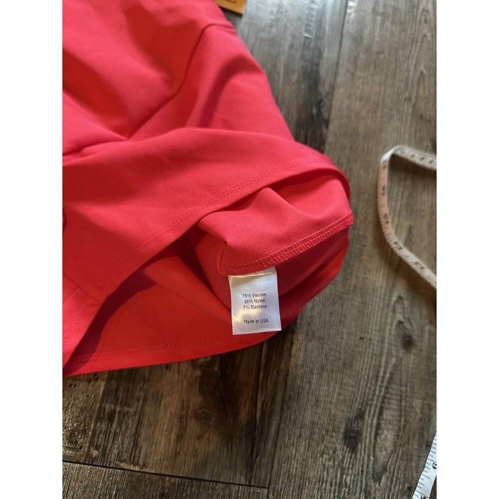 La Ligne NWT Kiki Set Micro Mini Shorts Elastic Waist in Red Size Medium - Picture 7 of 9